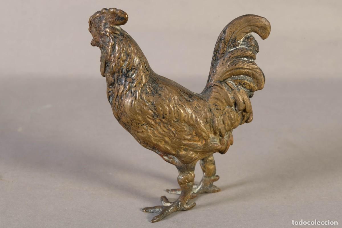 Arte: FIGURA DE GALLO EN BRONCE - Foto 2