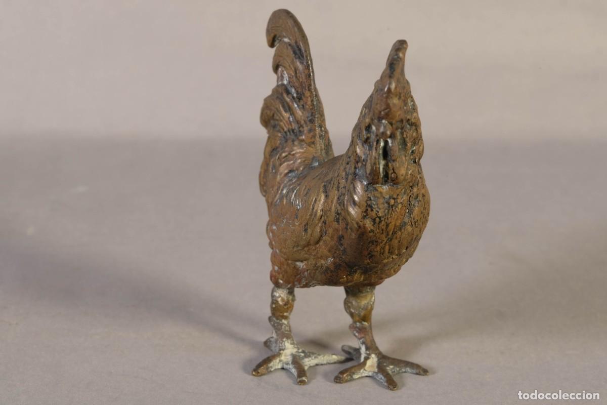 Arte: FIGURA DE GALLO EN BRONCE - Foto 3