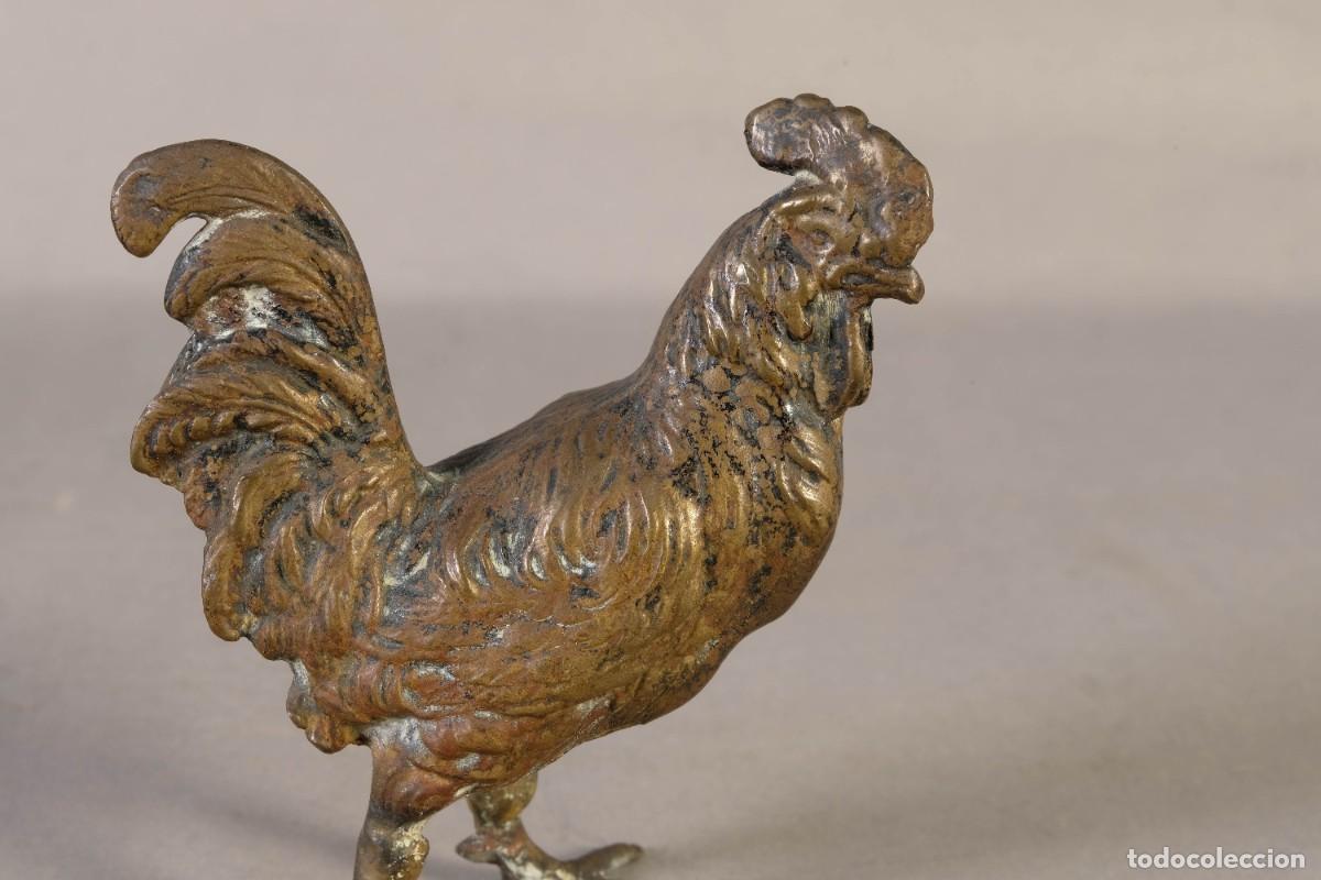Arte: FIGURA DE GALLO EN BRONCE - Foto 4