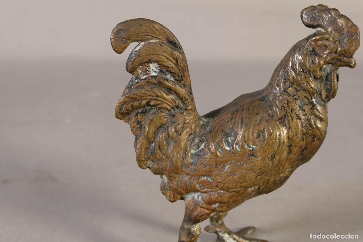 Arte: FIGURA DE GALLO EN BRONCE - Foto 5