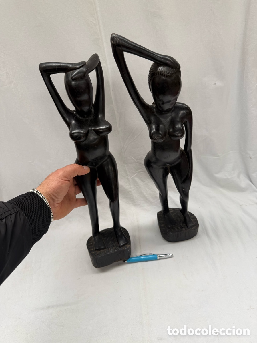 Arte: Lote de dos tallas Africanas de madera noble!
