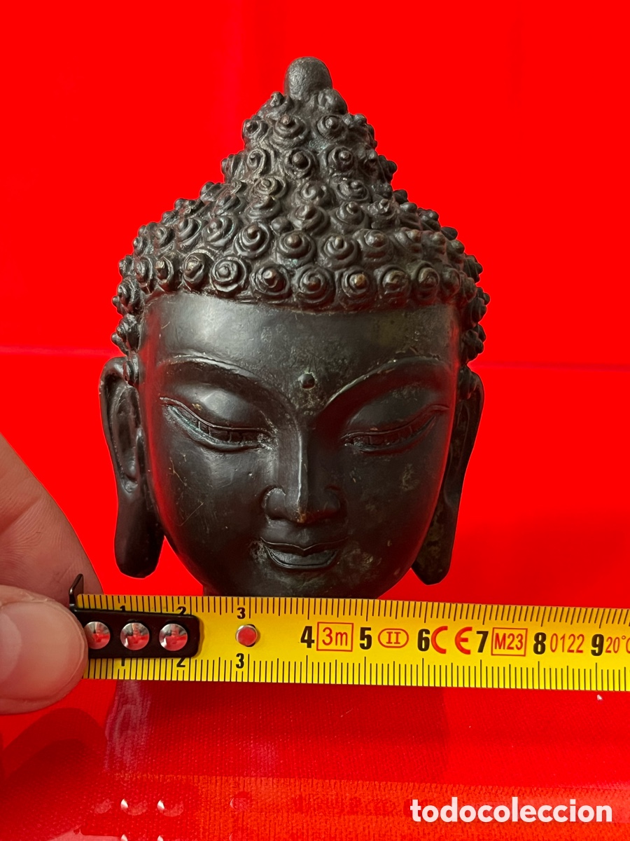 Arte: Escultura Cabeza de Buda en bronce - Foto 5