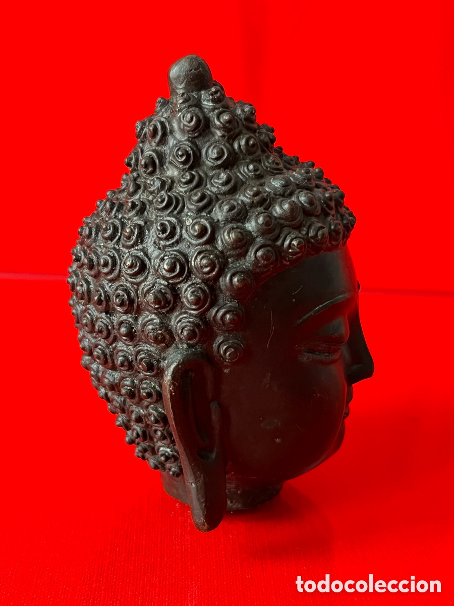 Arte: Escultura Cabeza de Buda en bronce - Foto 7