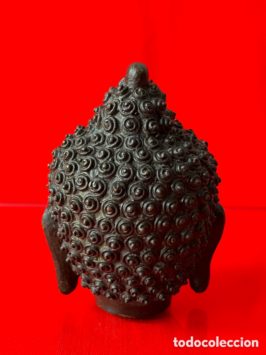 Arte: Escultura Cabeza de Buda en bronce - Foto 8