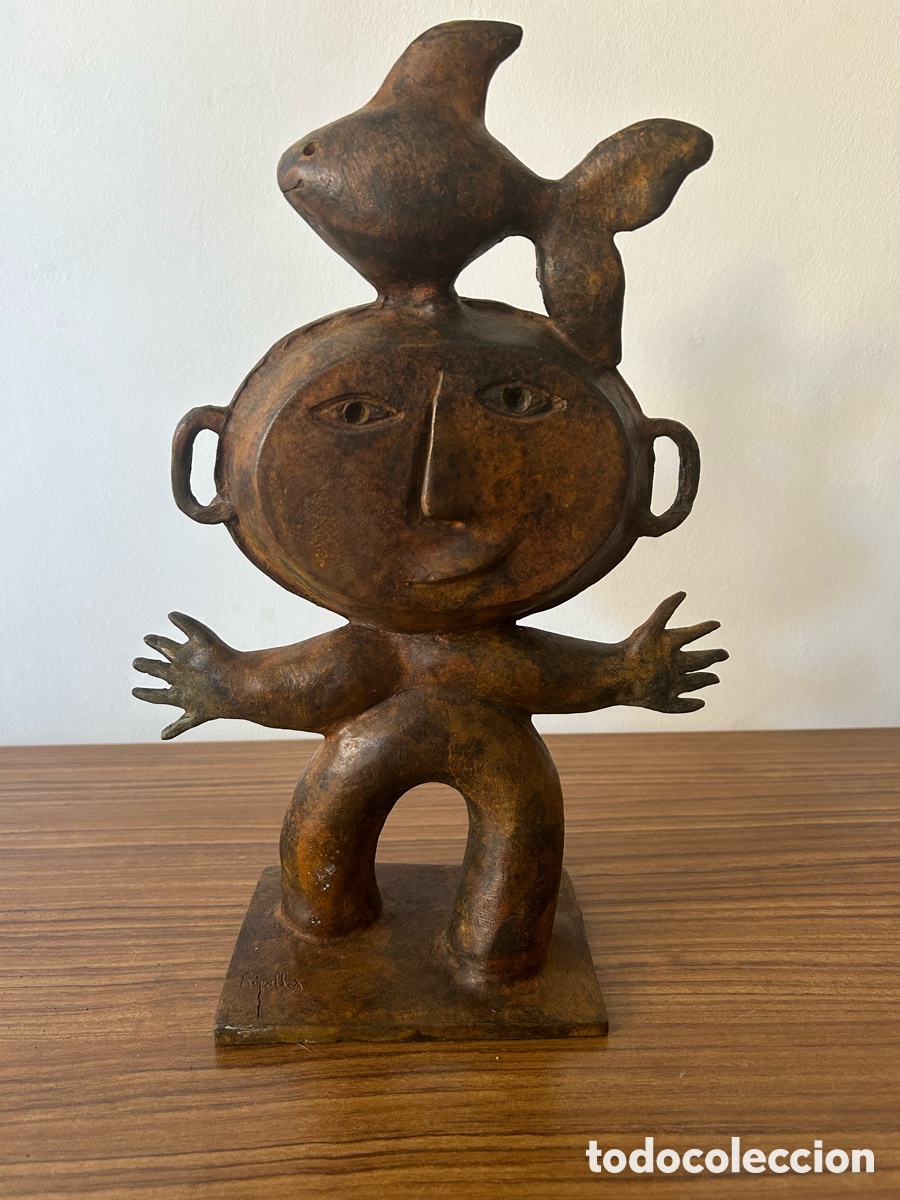 Arte: Escultura de bronce 36cm x 24xm del escultor Ripolles a&ntilde;o 1932