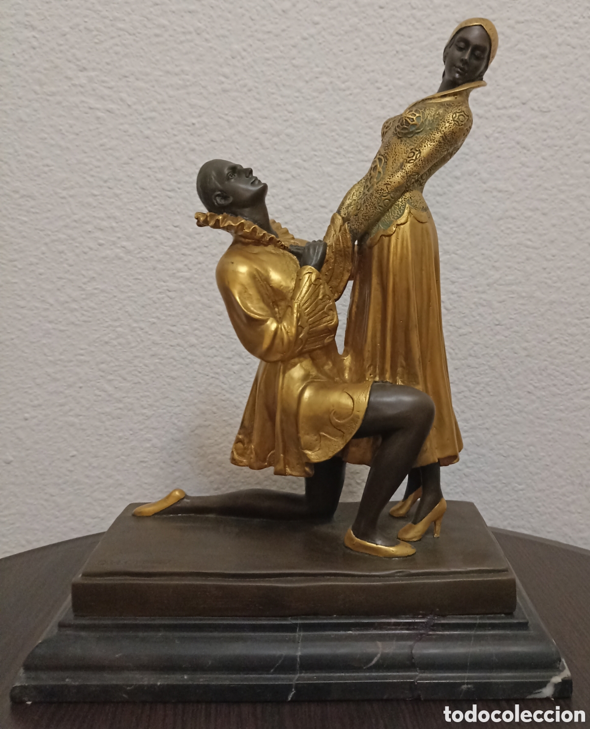 Arte: Escultura; figura de bronce ( Chiparus)