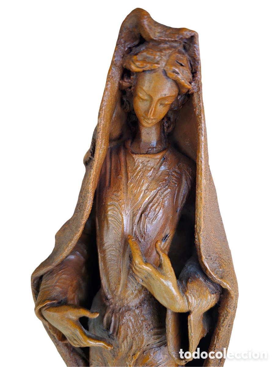 Arte: Escultura Virgen terracota firmada Villegas