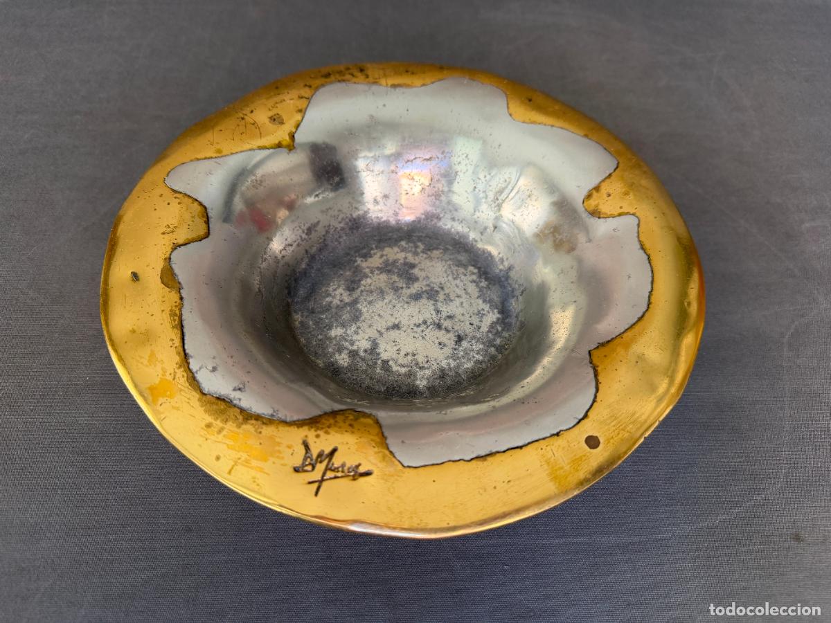 Arte: David Marshall , frutero , centro de mesa , vintage , bronce aluminio , R684