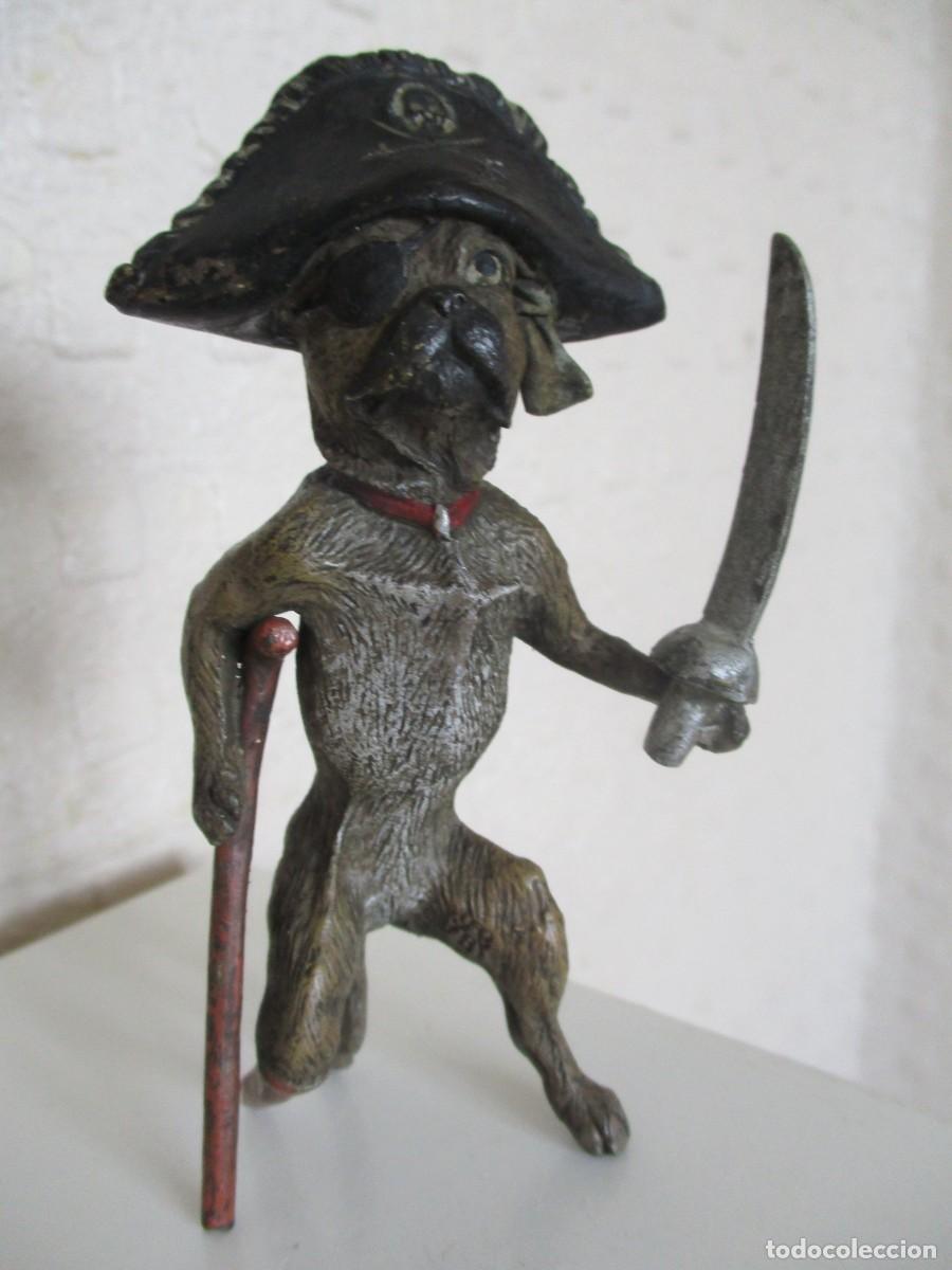 Arte: PINTADO EN FR&Iacute;O PIRATA PUG PERRO (FIRMADO) - BRONCE