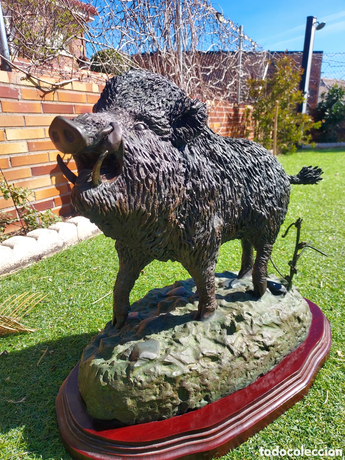 Arte: Gran figura de bronce Jabal&iacute; firmada Poblete