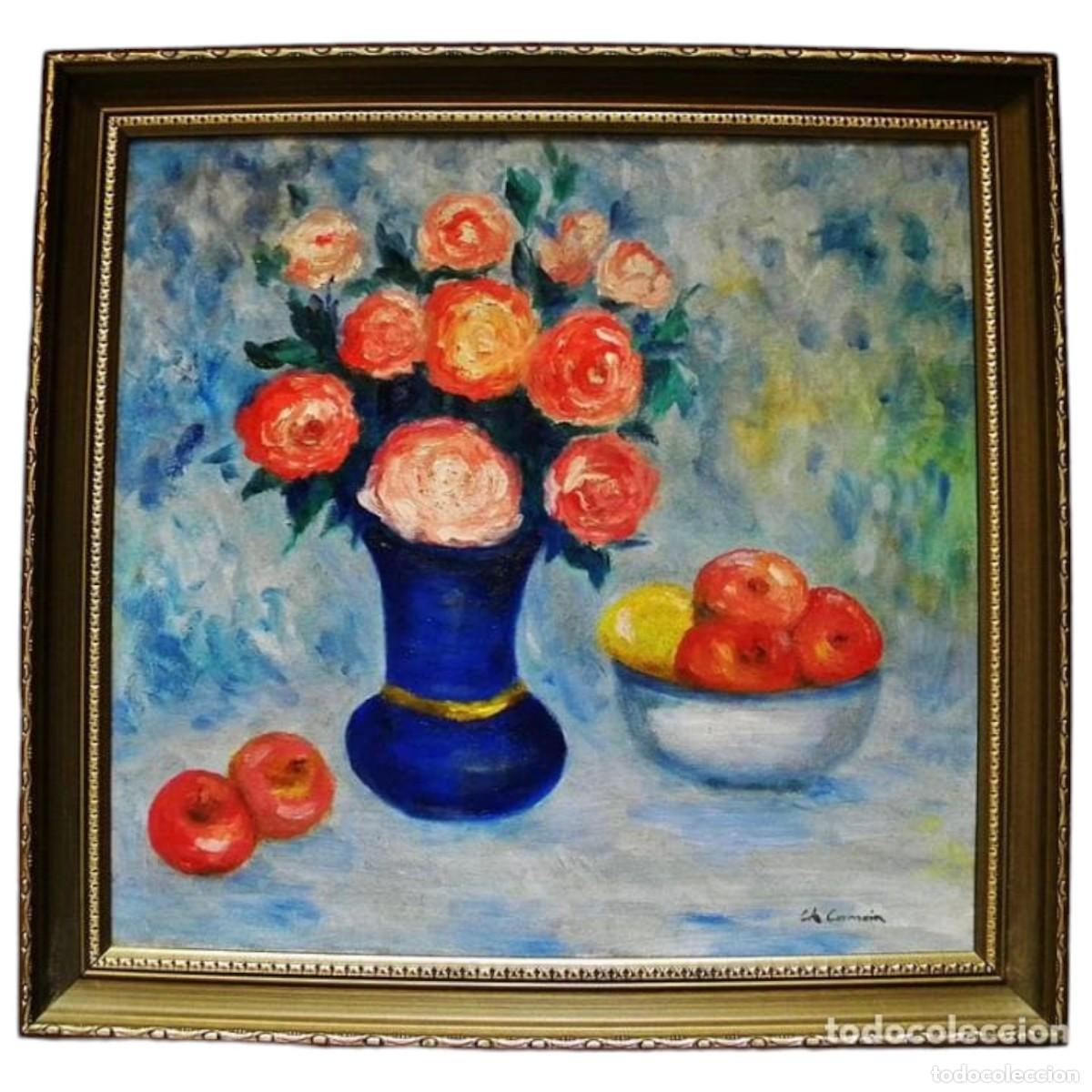Art: &rdquo;FIRMADO CAMOIN &rdquo;&rdquo;BODEGON CON FLORES Y FRUTAS&rdquo;&rdquo;&rdquo;