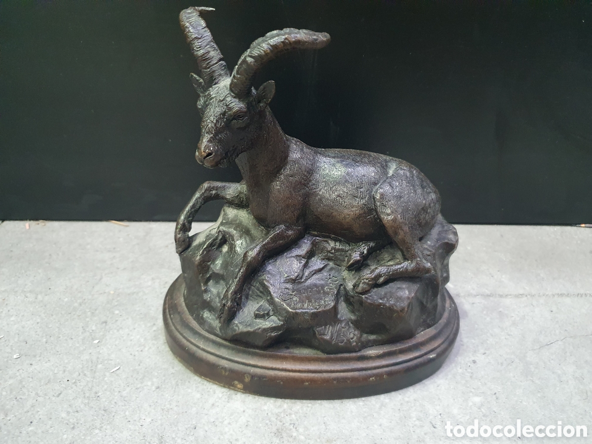 Arte: Escultura bronce cabra. Firmada Rodr&iacute;guez 11/50. (L98)