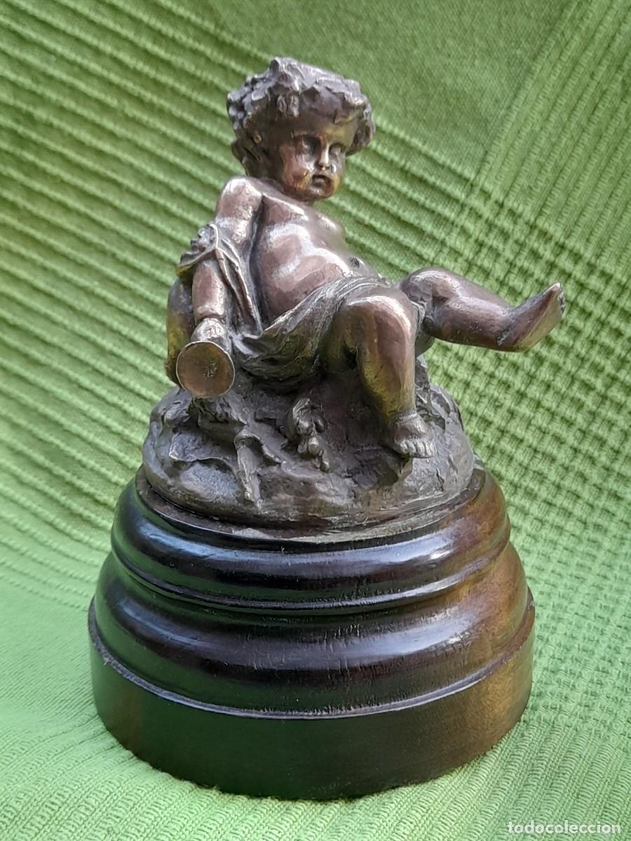 Art: ANTIGUA ESCULTURA DE BRONCE FINISIMO QUERUBIN. BONITA PATINA