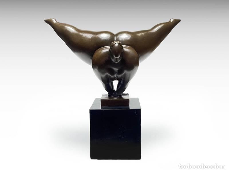 Arte: Escultura de bronze - Ginasta gordinha (1129)