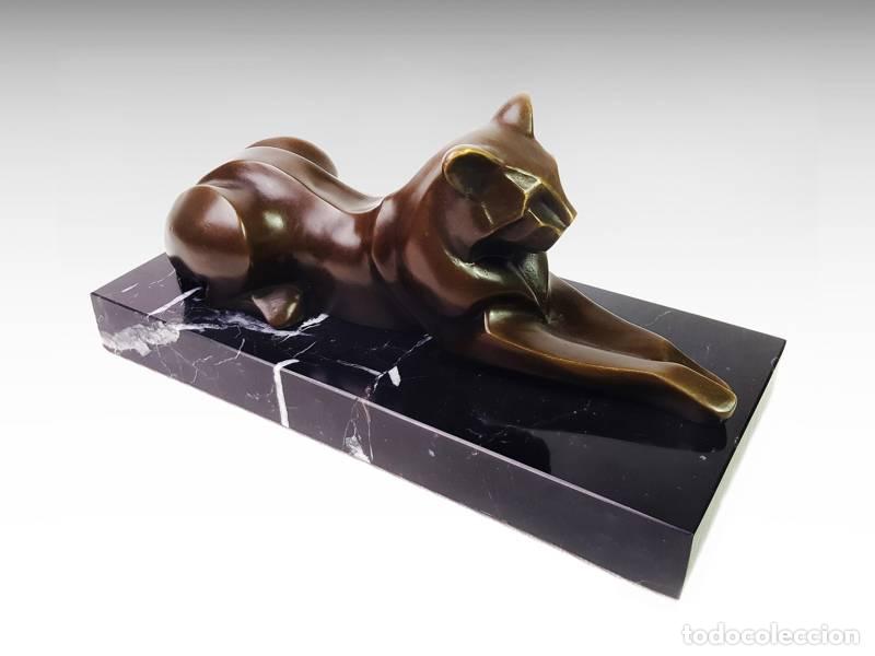 Art: Escultura de bronze - Gato (1125)