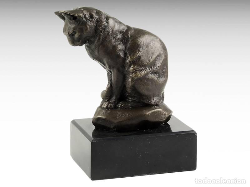 Art: Escultura de bronze - Gato (1094)