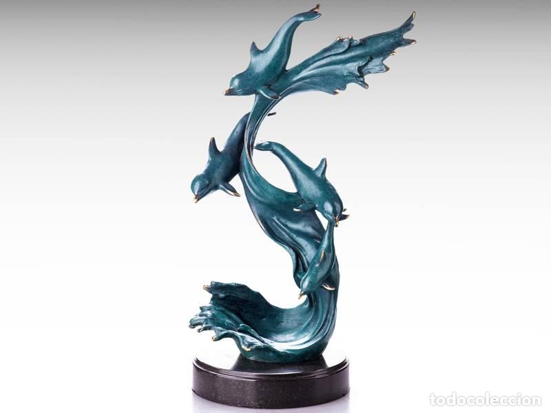 Art: Escultura de bronze - Golfinho (1281)