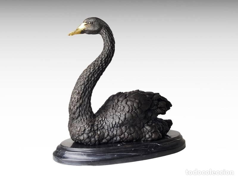 Art: Escultura de bronze - Cisne - Art Deco (1194)