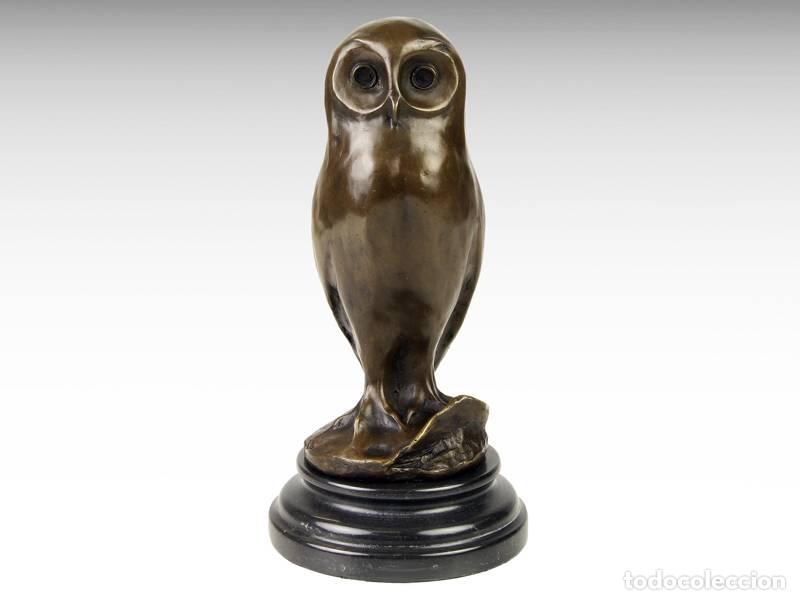 Arte: Escultura de bronze - Coruja (1100)