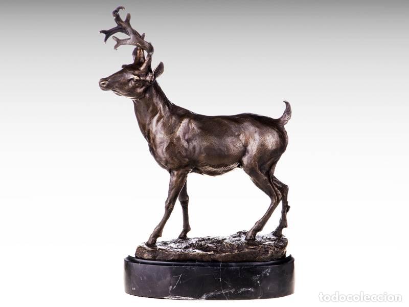 Kunst: Escultura de bronze - Cervo (1219)