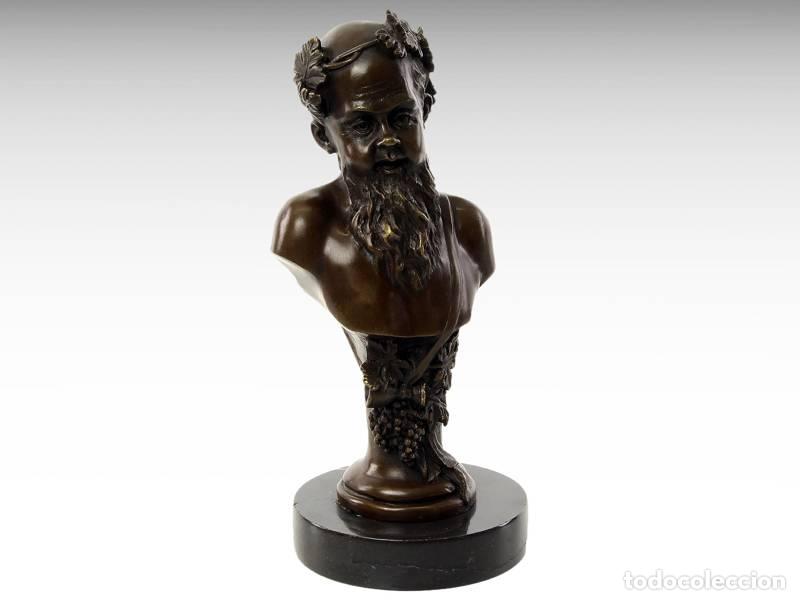 Arte: Escultura de bronze - Baco deus do vinho (1107)