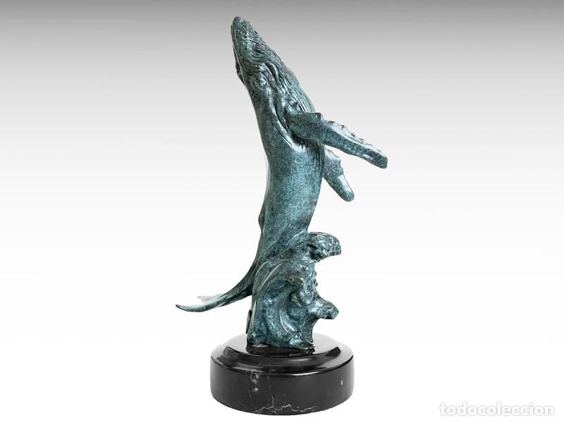 Art: Escultura de bronze - Baleia jubarte (1159)