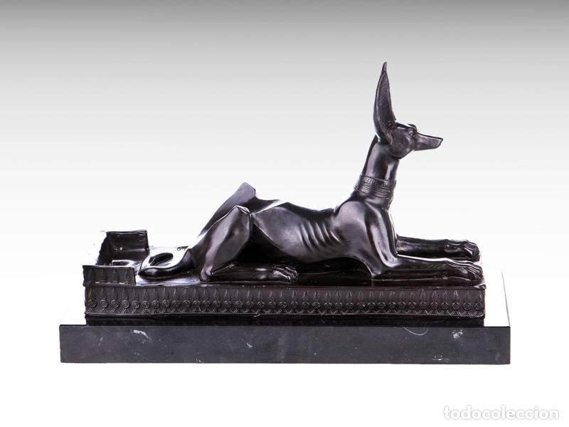 Art: Escultura de bronze - Anubis; deus eg&iacute;pcio (1221)