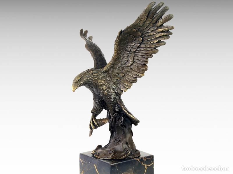 Art: Escultura de bronze - &Aacute;guia de pesca (2078)