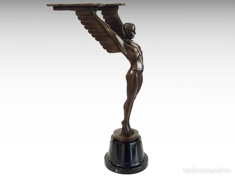 Arte: Escultura de bronze - &Iacute;caro - Art Deco (1237)