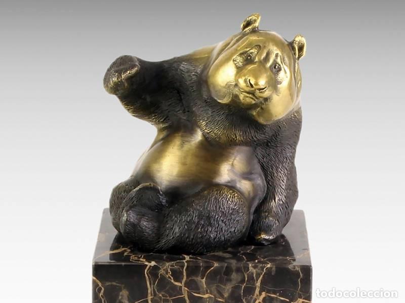 Art: Escultura de bronze - Panda (1076)