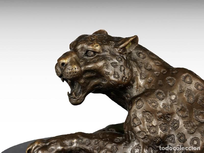 Arte: Escultura de bronze - Pantera - Art Deco (2069)