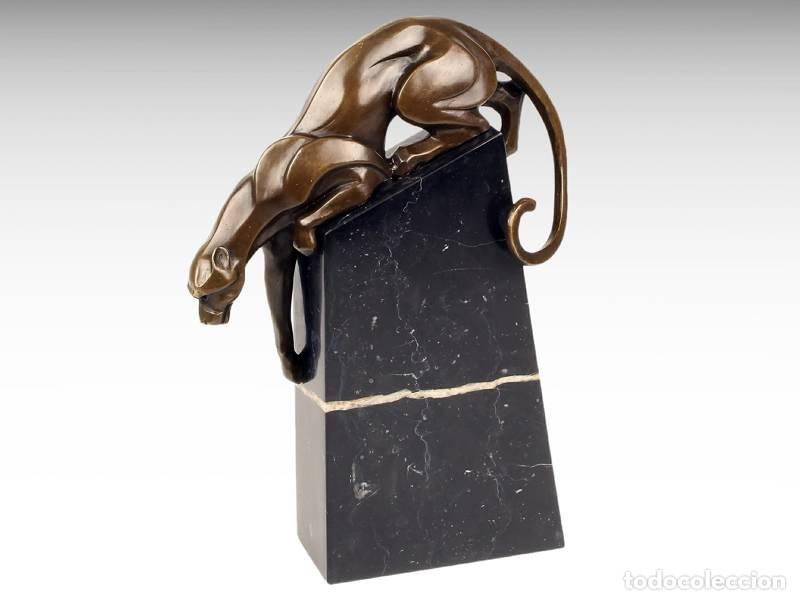 Arte: Escultura de bronze - Pantera (2087)