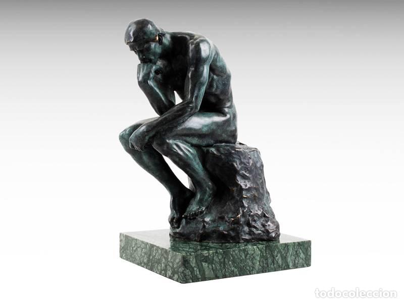 Arte: Escultura de bronze - Pensador (A. Rodin) (1296)
