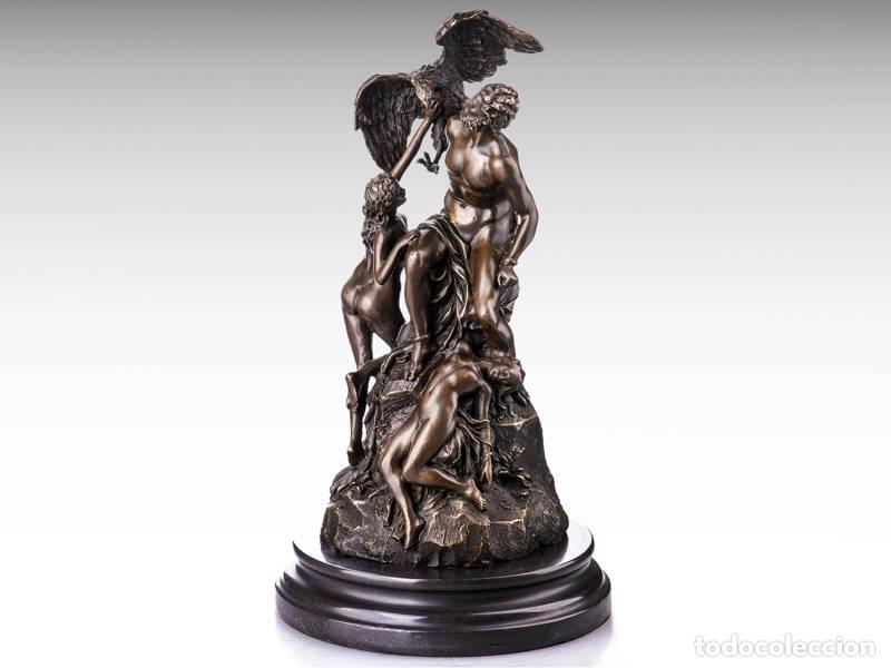 Arte: Escultura de bronze - Prometeu vinculado e os Ocean&iacute;deos (E. M&uuml;ller) (1248)