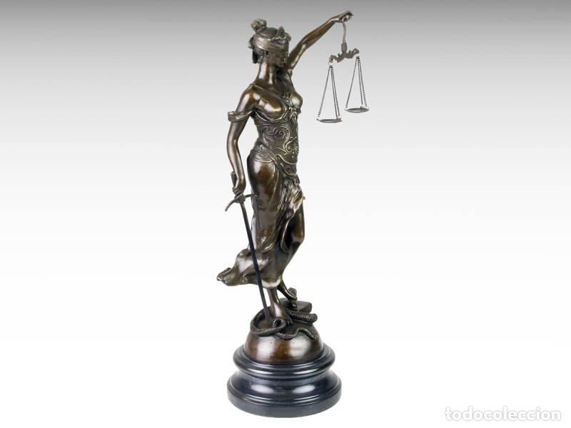 Kunst: Escultura de bronze - Senhora Justi&ccedil;a / Themis (1192)