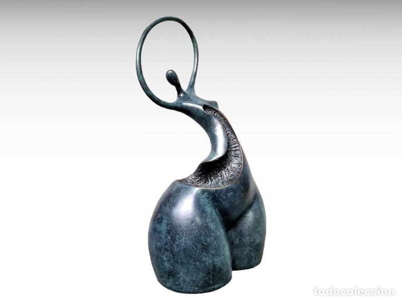 Kunst: Escultura de bronze - Torso feminino abstrato (1307)