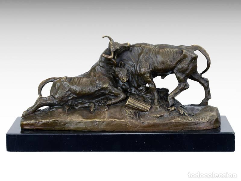 Arte: Escultura de bronze - Touros de combate (1147)