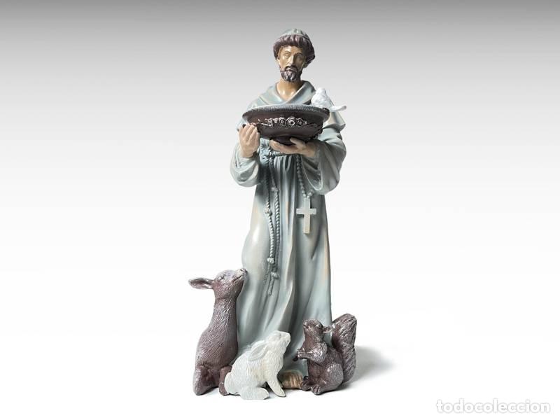 Kunst: Escultura de S&atilde;o Francisco de Assis; estilo vintage; em resina (1501)