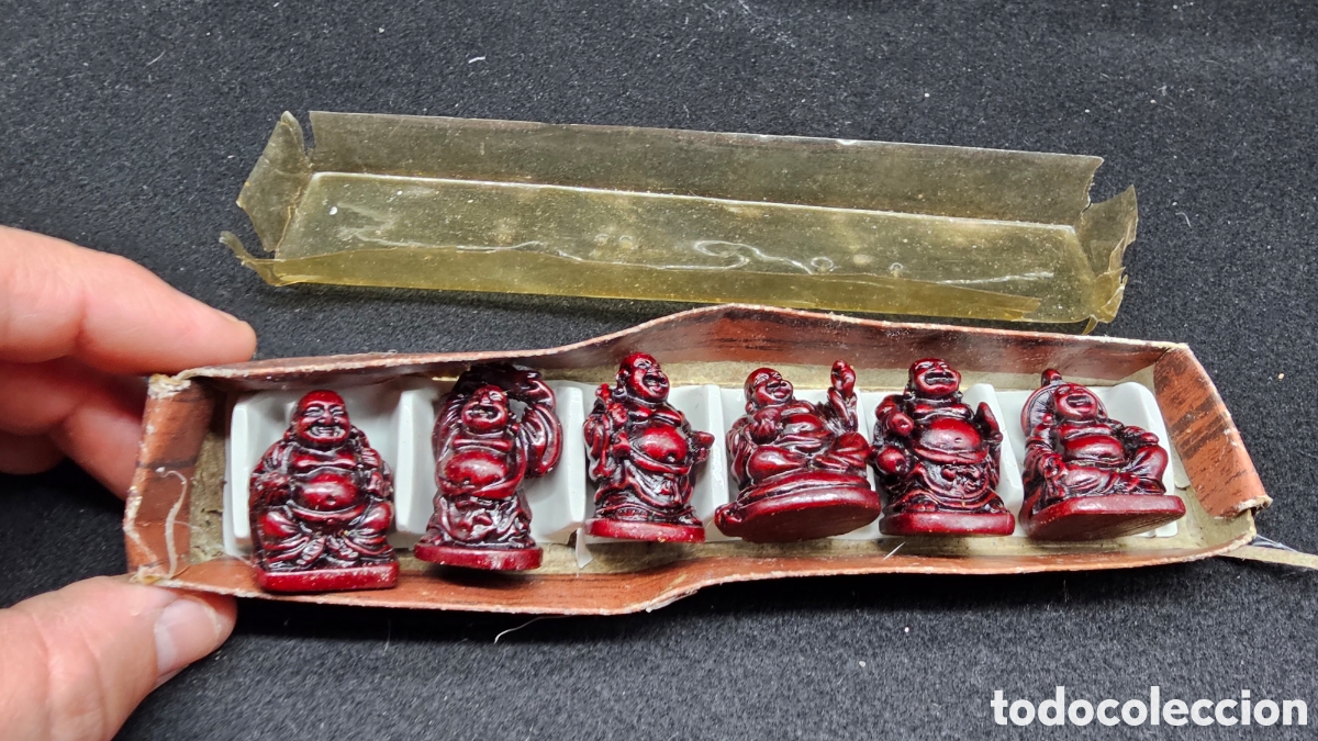 Arte: Antiguos budas de la suerte de resina