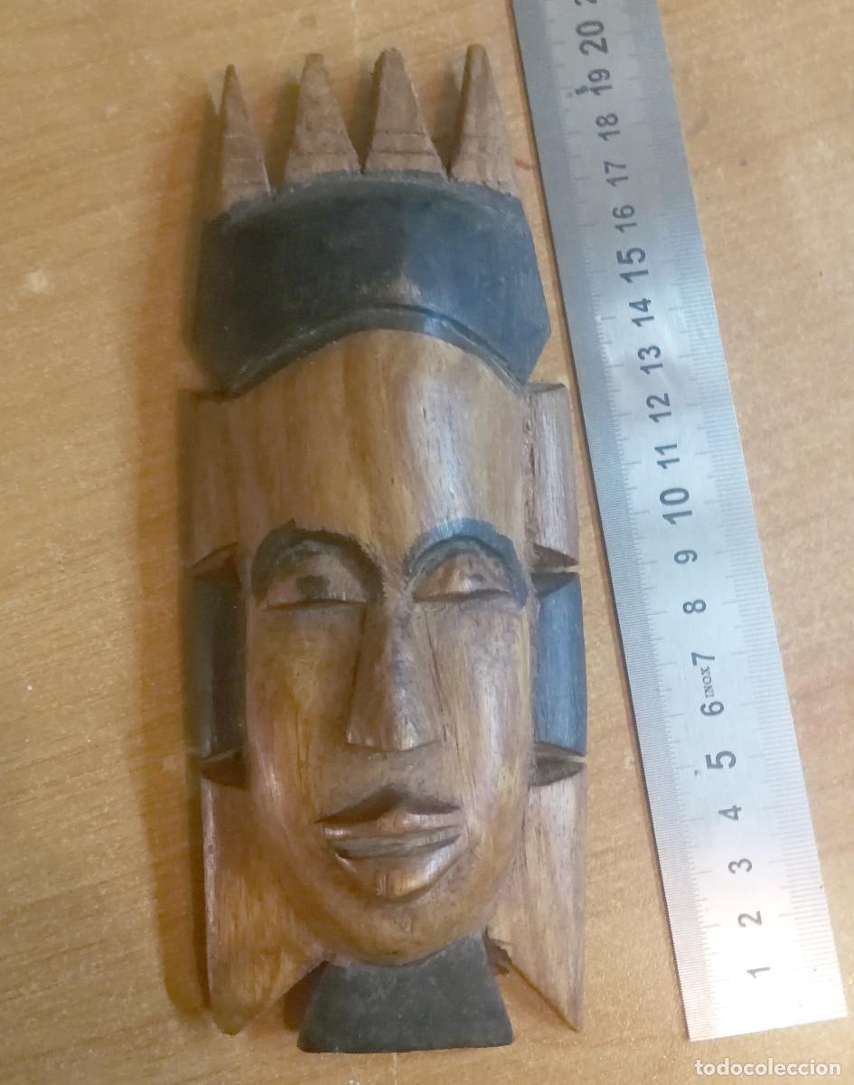 Arte: M&aacute;scara de madera tallada a mano -decoraci&oacute;n de pared - m&aacute;scara etnica facial