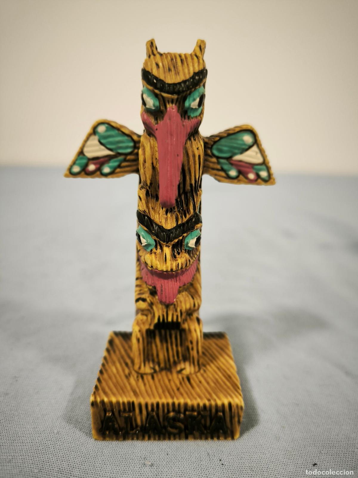 Kunst: Figura T&oacute;tem Alaska En Resina &ndash; Escultura Tribal Decorativa Con Gran Car&aacute;cter