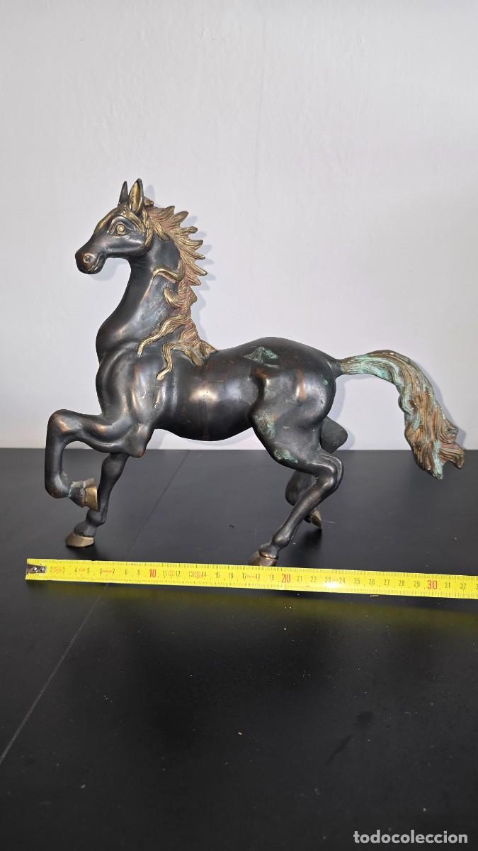 Arte: Antiguo Caballo de bronce. - Foto 1