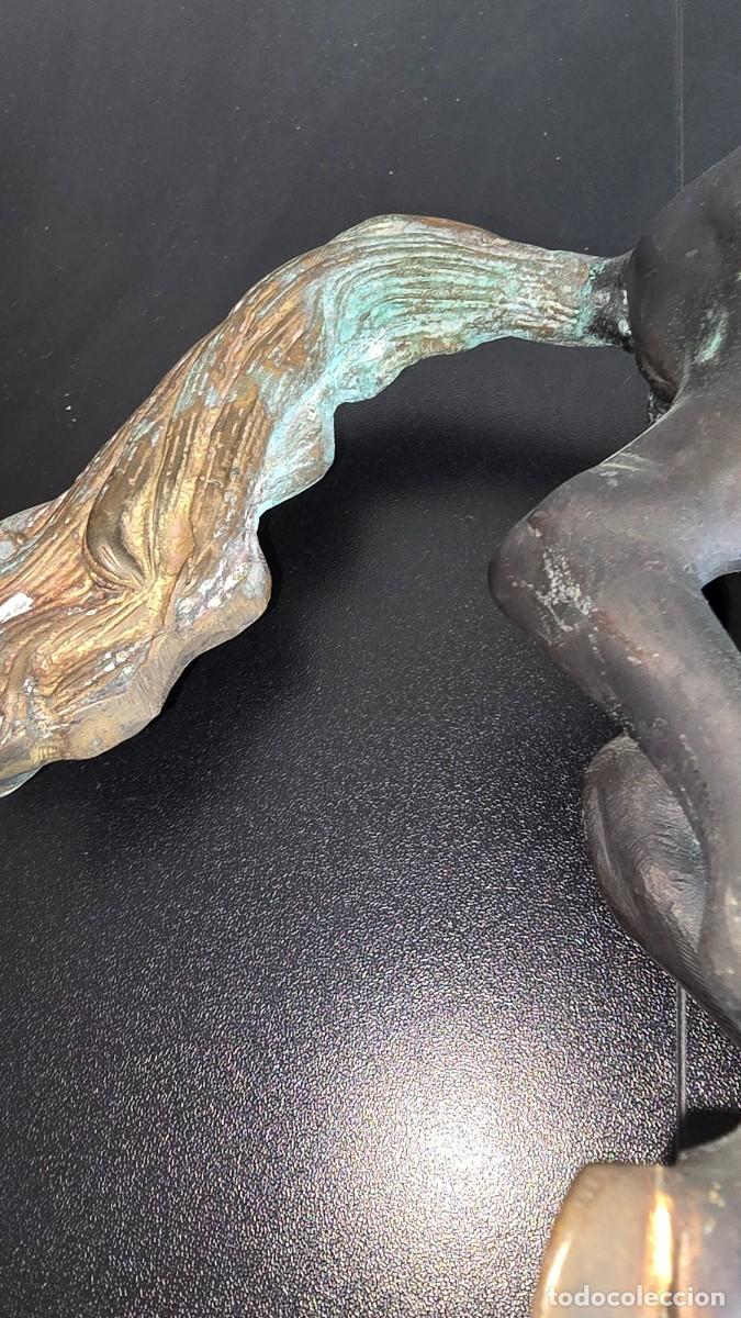 Arte: Antiguo Caballo de bronce. - Foto 4
