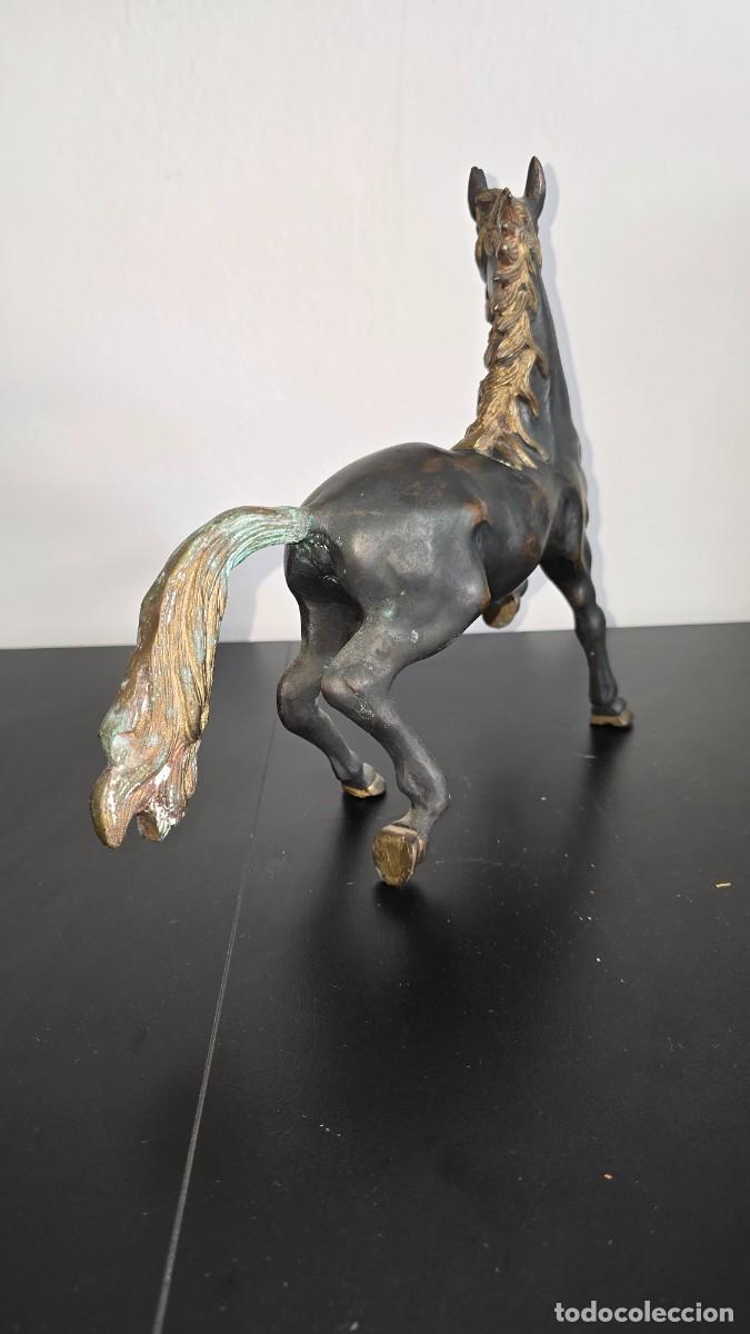 Arte: Antiguo Caballo de bronce. - Foto 6
