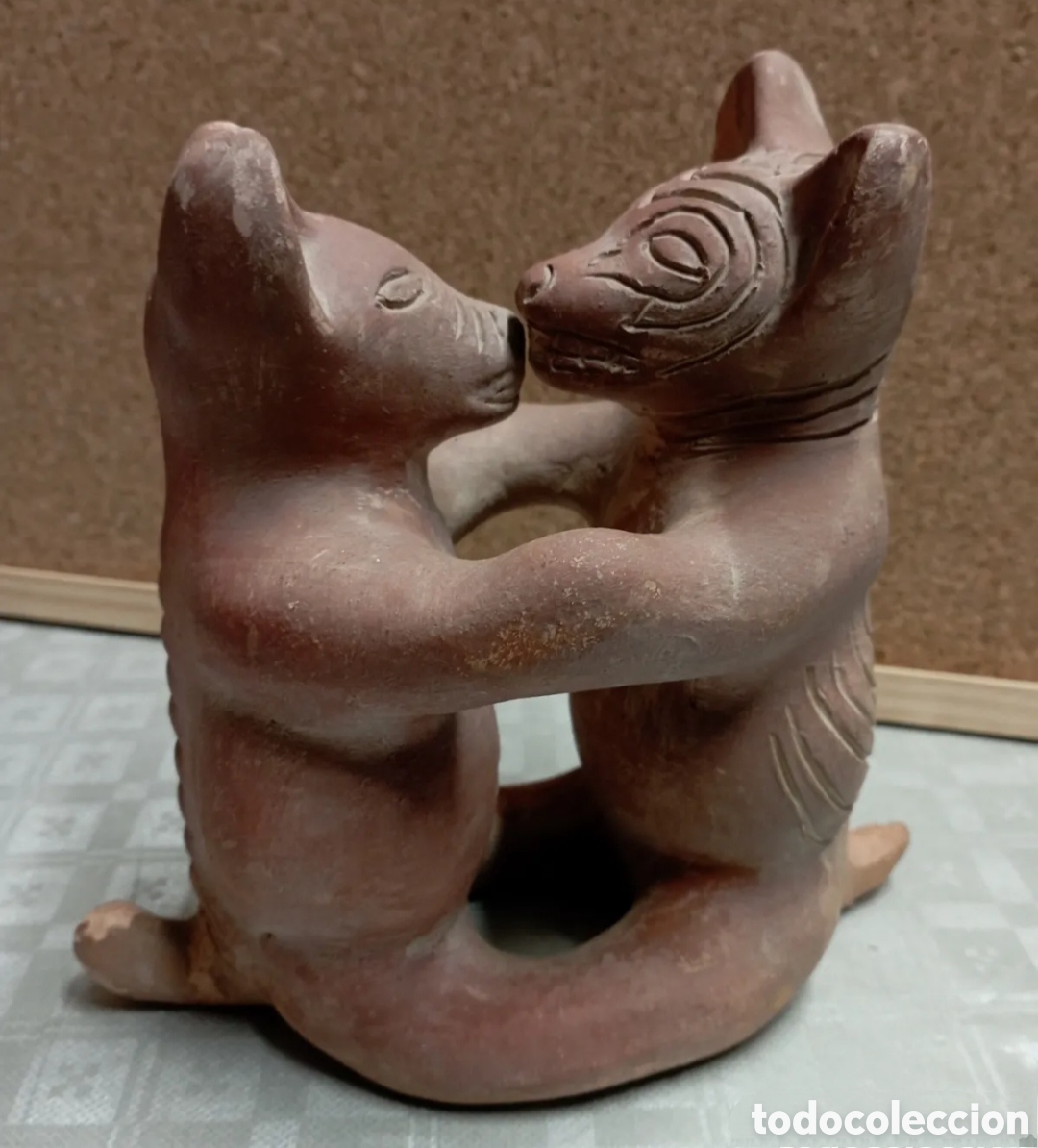Arte: R&eacute;plica arqueol&oacute;gica de perros Tlalchichis Xoloitzcuintle de barro Pre-colombiano arte funerario