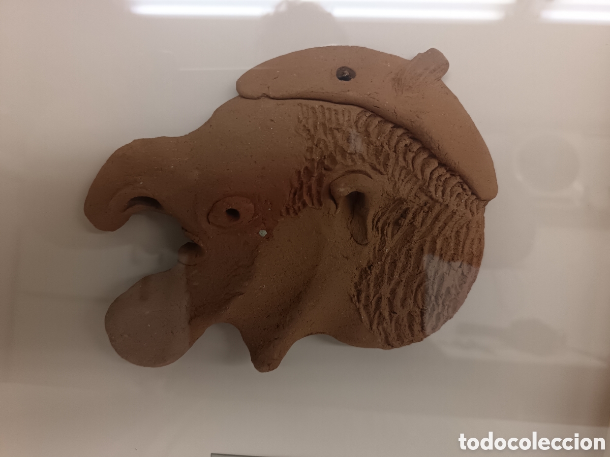 Kunst: ESCULTURA DE BARRO, MURCIEGO, CARA ENMARCADA, COCA, SEGOVIA