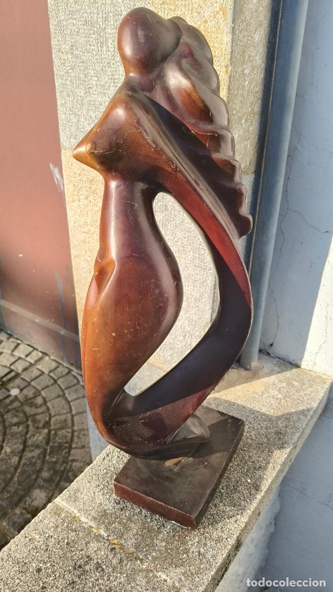 Arte: Sculpture abstraite bois 1970