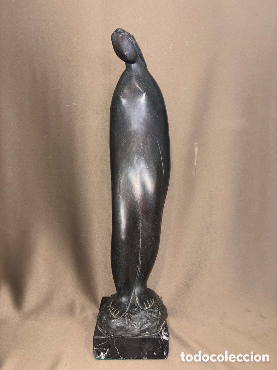 Arte: JOS&Eacute; PLANES PE&Ntilde;ALVER,impresionante escultura bronce,66 cm*muy dificil*mejor escultor Murcia siglo XX