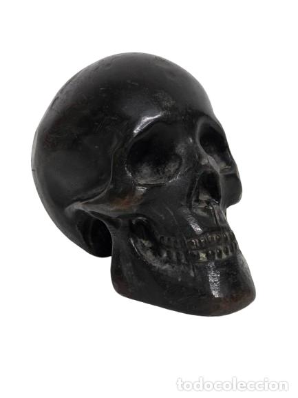 Arte: Preciosa Calavera de Bronce - Memento Mor&iacute; - S.XIX