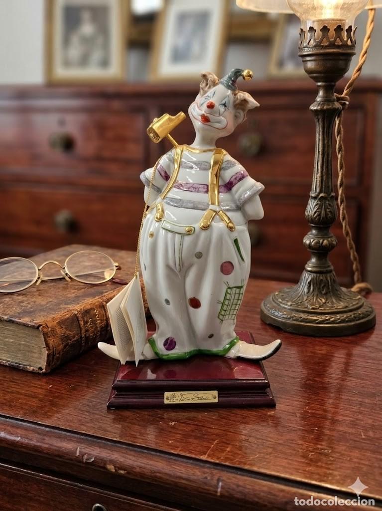 Kunst: Payaso de porcelana arte italiano.